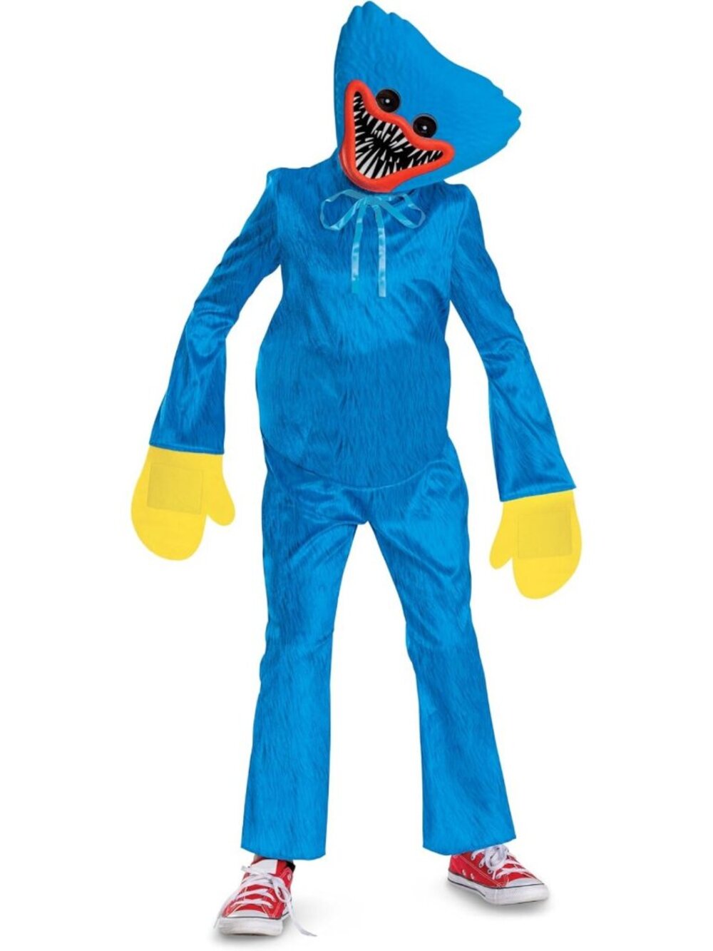 Kids Huggy Wuggy Costume, Poppy Playtime Outfit with Headpiece, Size 4-6